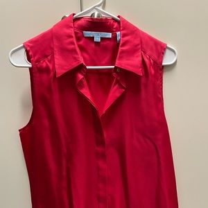 Silk Draper James sleeveless button down top